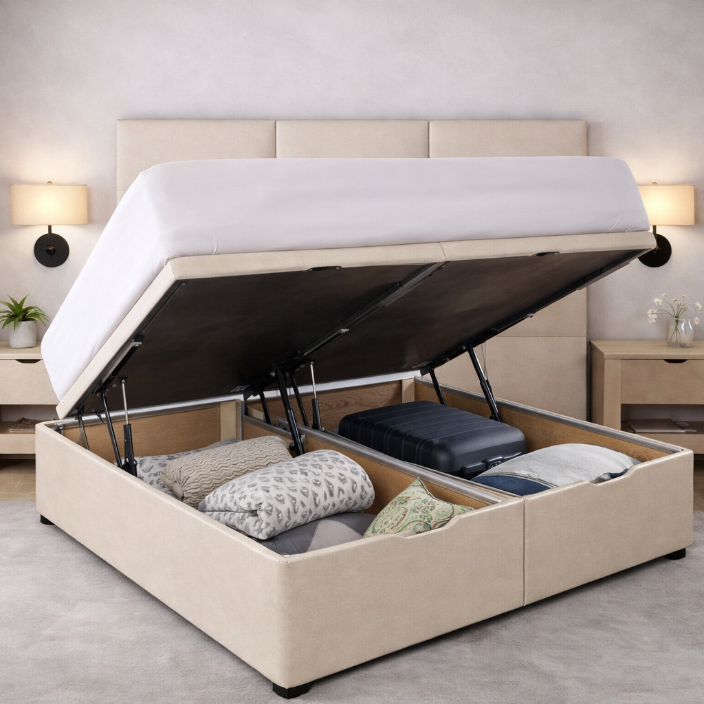Three Panel Divan Ottoman Bed