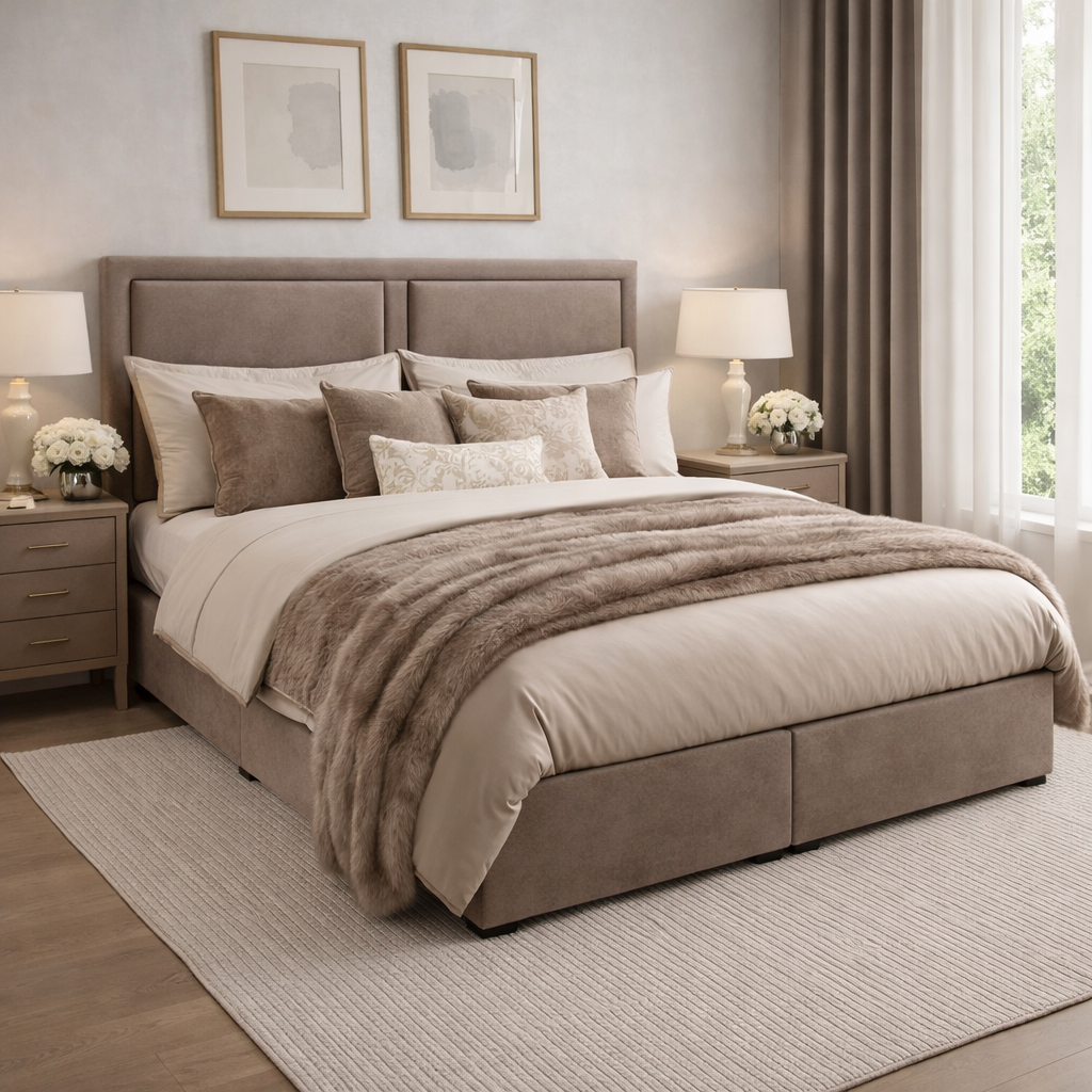 Brown Tia luxury divan bed