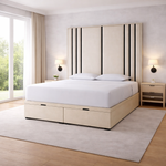 Load image into Gallery viewer, Valentina headboard with Contrast Border Divan Ottoman Bed