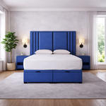 Load image into Gallery viewer, Valentina headboard with Contrast Border Divan Ottoman Bed