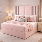 Load image into Gallery viewer, Valentina headboard with Contrast Border divan bed