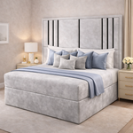 Load image into Gallery viewer, Valentina headboard with Contrast Border divan bed