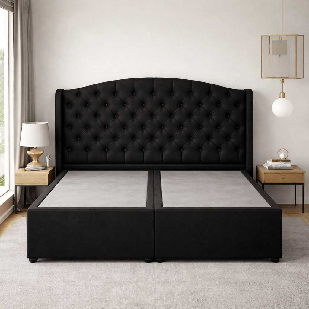 Black Venice stylish divan bed