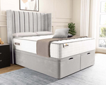 Load image into Gallery viewer, Sapphire Winged Divan Ottoman Bed
