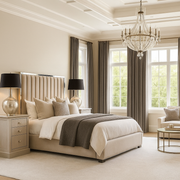 Alysia Silver Strip Bed