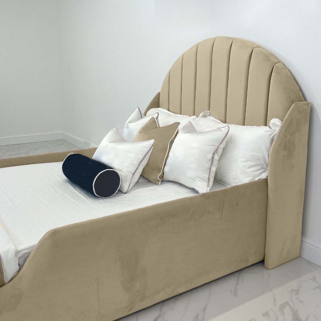 “Modern oval kids bed”