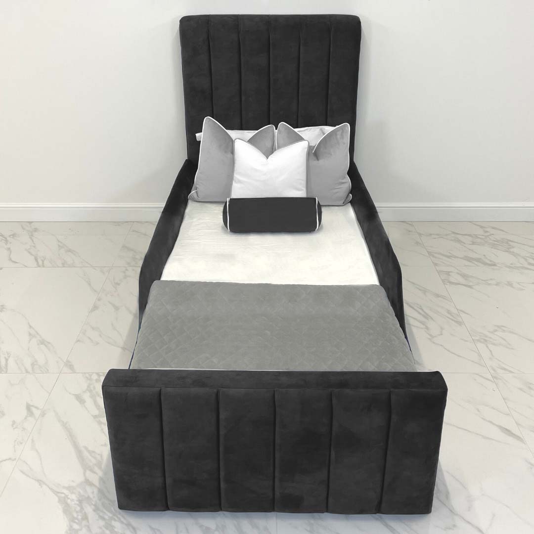 “Wooden sleigh kids bed”