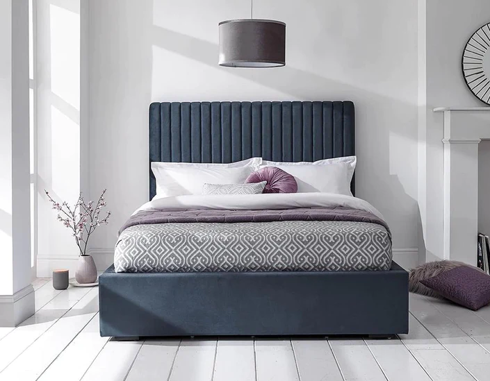 "Sapphire upholstered bed"