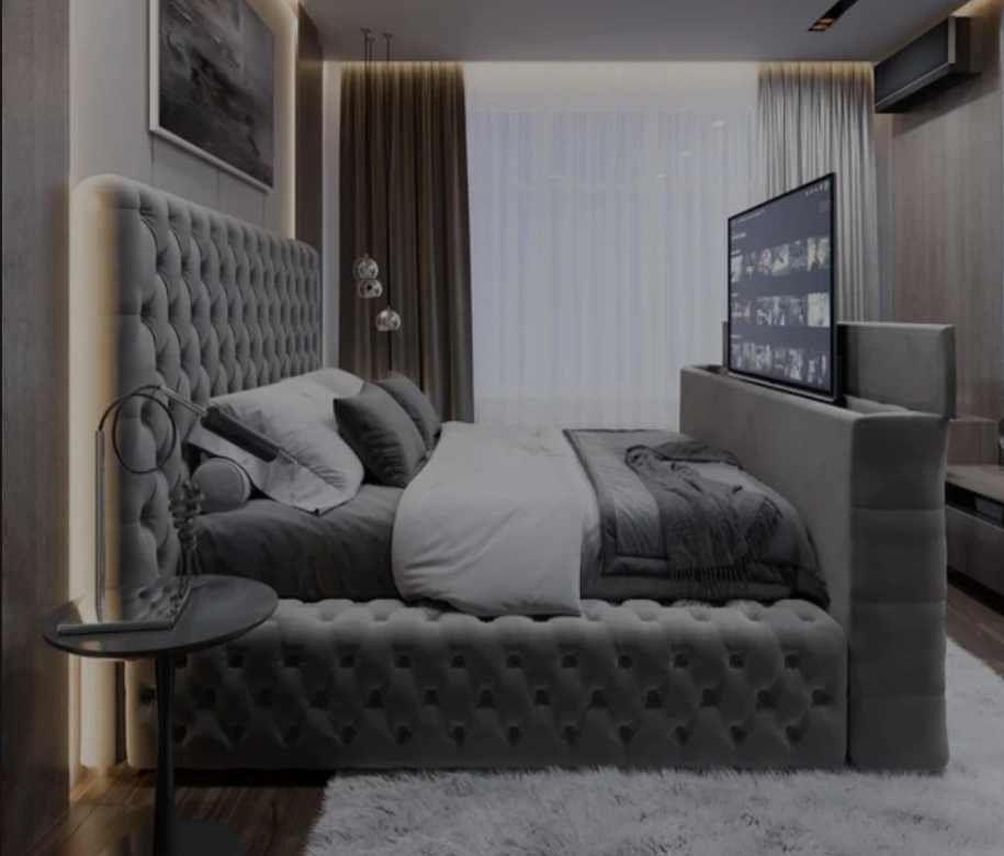 Emperor luxury upholstered TV bed