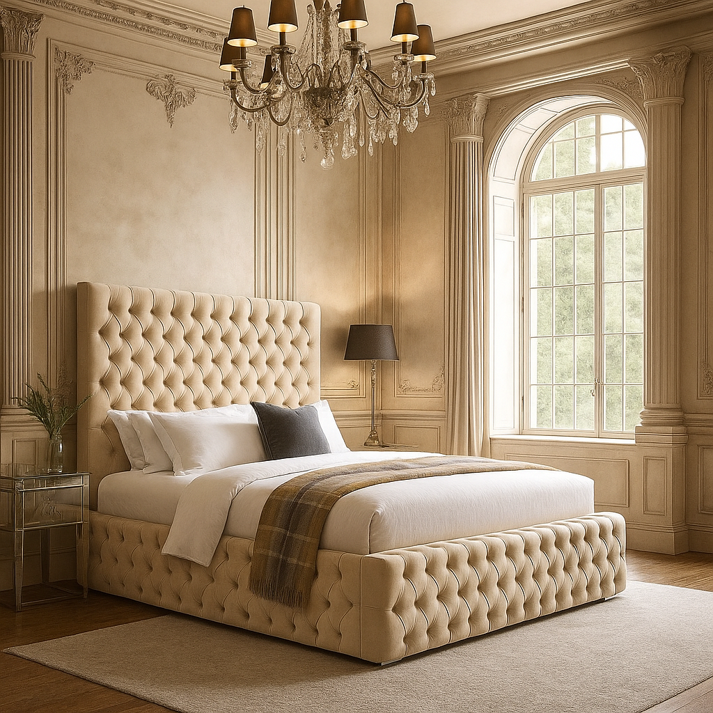 Beige Oxford Bed
