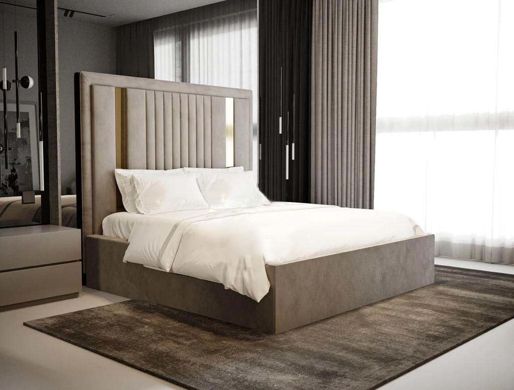 Modern Gold Strip Bed
